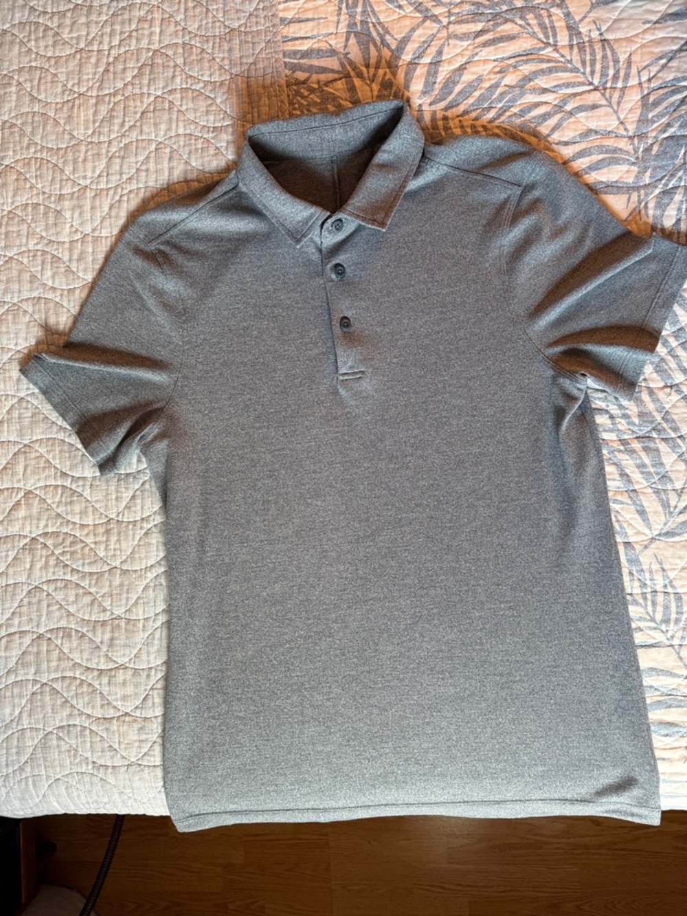 Men's S Lululemon Heather BlueGray Performance Polo Shirt